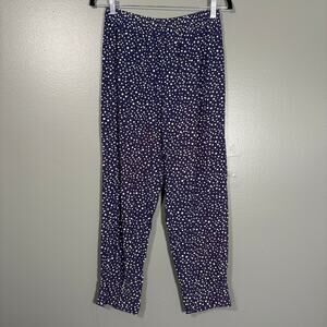 Fritzi California Vintage 1980's Blue Polka Dot Tapered Pants - Medium - Pull On